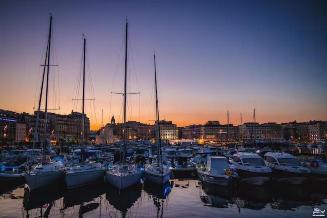 Vieux Port Proximite Panier Clim Central Cachet Marseille Exteriör bild